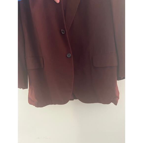 Vintage Oxxford Clothes Cashmere 2 Button Blazer Maroon Size 44 - Picture 4 of 9